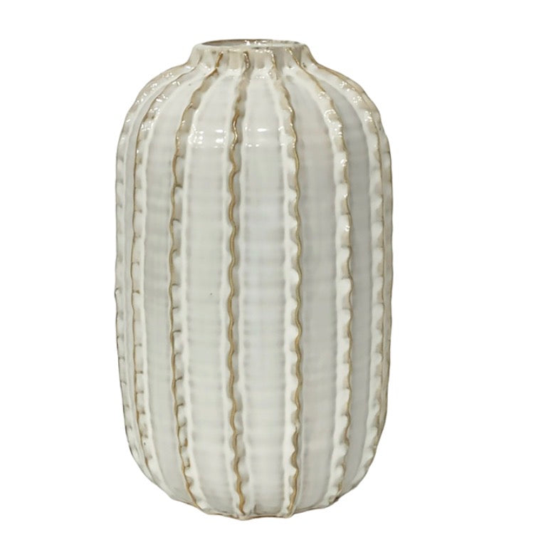Umber Fawn Ceramic Bullet Vase