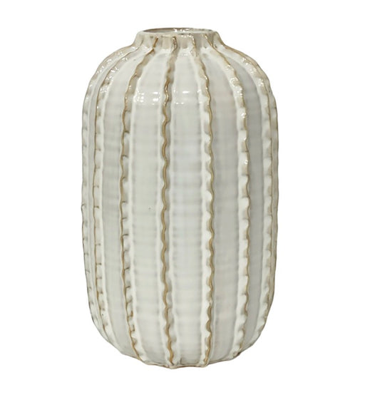 Umber Fawn Ceramic Bullet Vase
