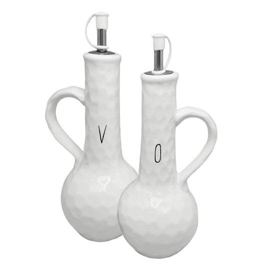 Spade White Ceramic Oil Vinegar Set