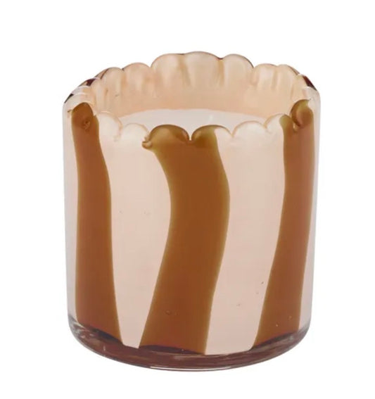 BILLIE 5% GLASS CANDLE 8X8CM MUST/ROSE