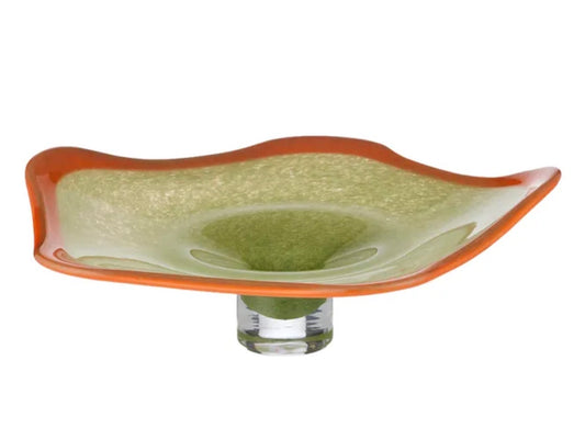 GILBERT GLASS FOOT PLATE 47X13.5CM OLIVE