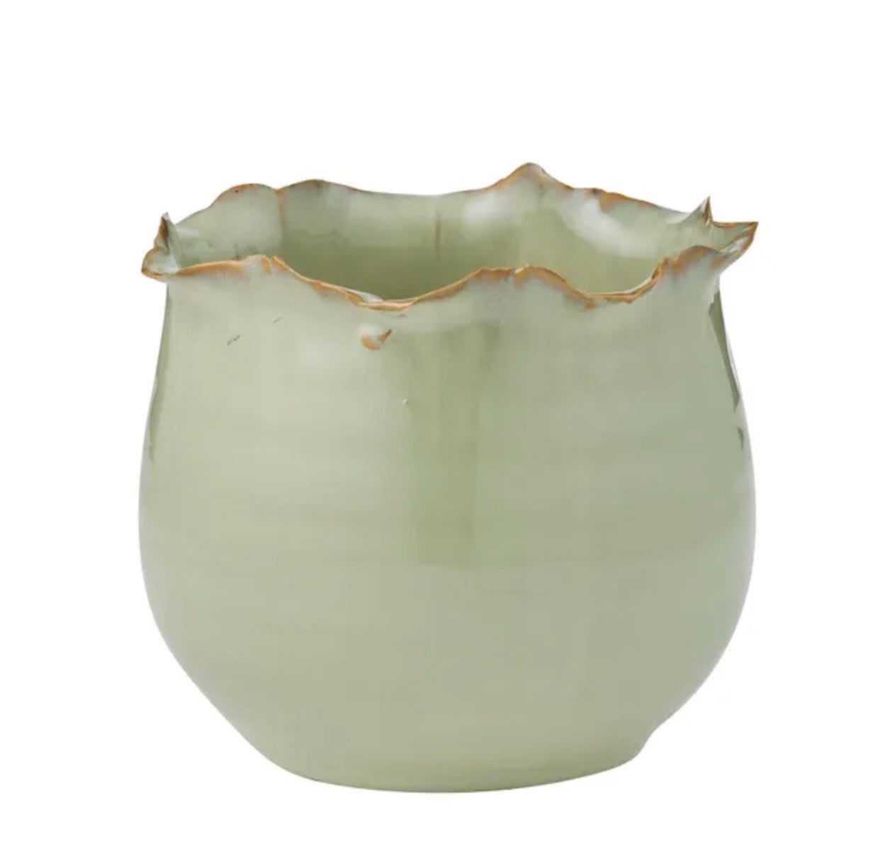 ASTRID CERAMIC POT 17X13.5CM PISTACHIO SMALL