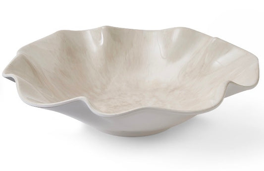 Tide Melamine Ivory Serving Bowl