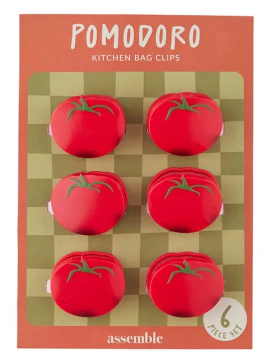 Pomodoro Bag Clips S/6 Red