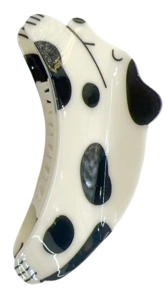 Spotty Dog Claw Clip Black & White