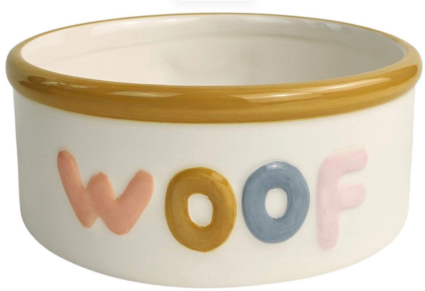 Perfect Pets Woof Dog Bowl White