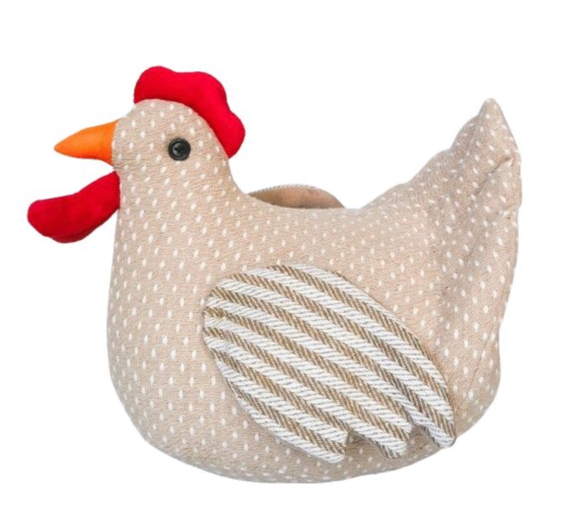 Chicken Doorstop Beige