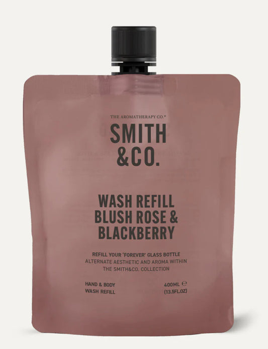 Smith & Co Hand and Body Wash Refill 400ml Blush Rose & Blackberry