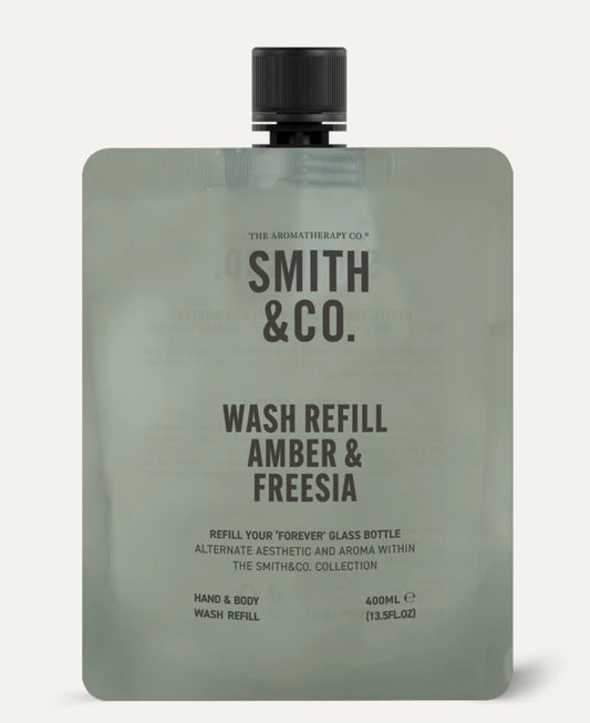 Smith & Co Hand Body Wash Refill 400ml Amber & Freesia
