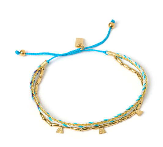Bennie Gold Bracelet - Sky