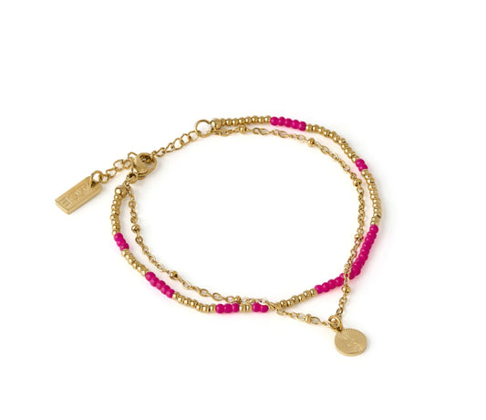 Cobra Gold Bracelet - Berry