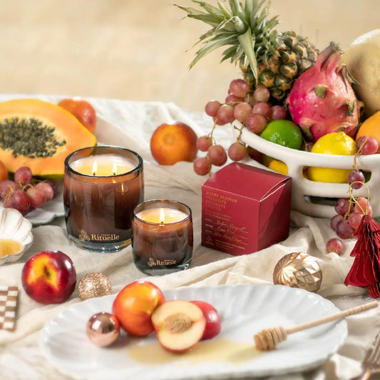 Nectarine, Honey Blossom, Bergamot, Vetiver Scented Soy Candle | 140gm