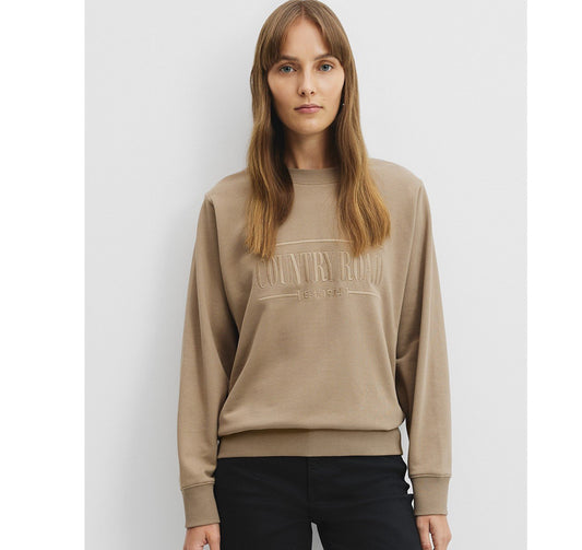 COTTON CR LOGO SWEAT PRALINE