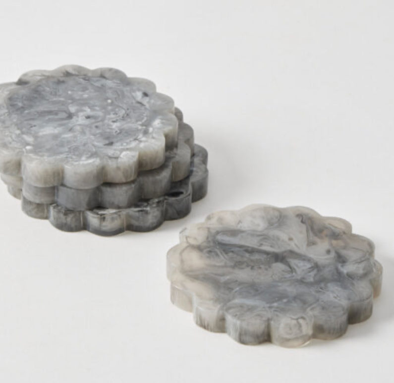 Estila Coasters Set of 4 Black/White