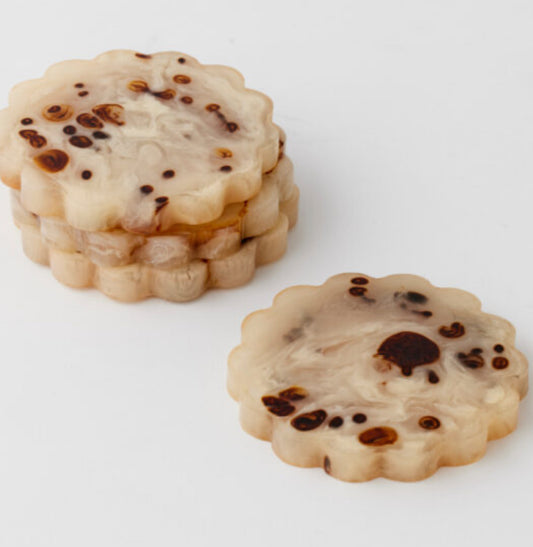 Estila Coasters Set of 4 Tortoise Shell