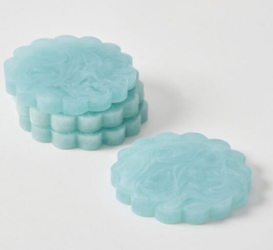 Estila Coasters Set of 4 Turquoise