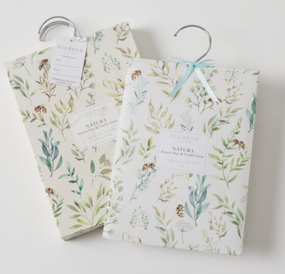 Natura Scented Hanging Sachets Set of 4 - French Pear & Vanilla