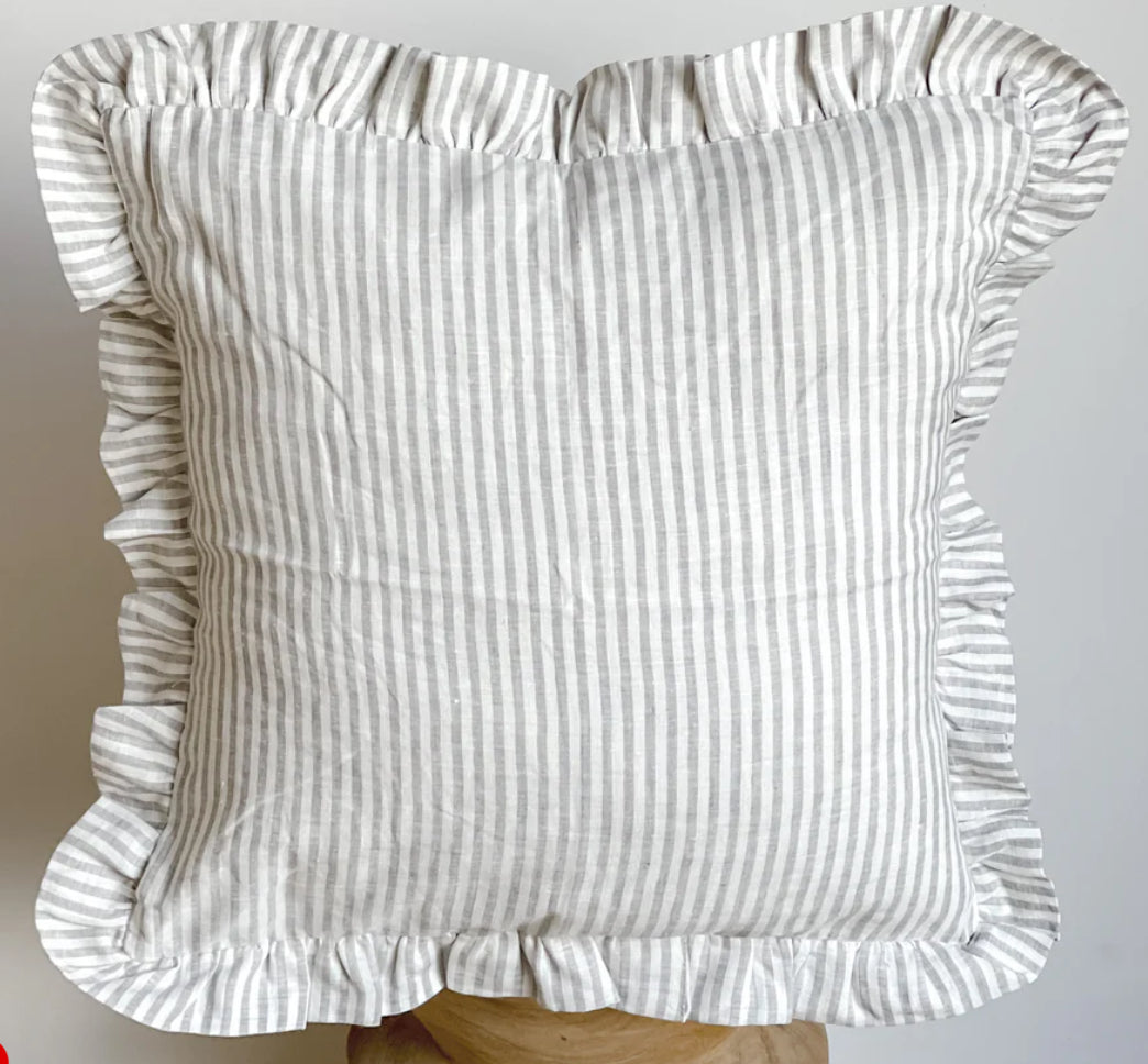 linen french grey stripe