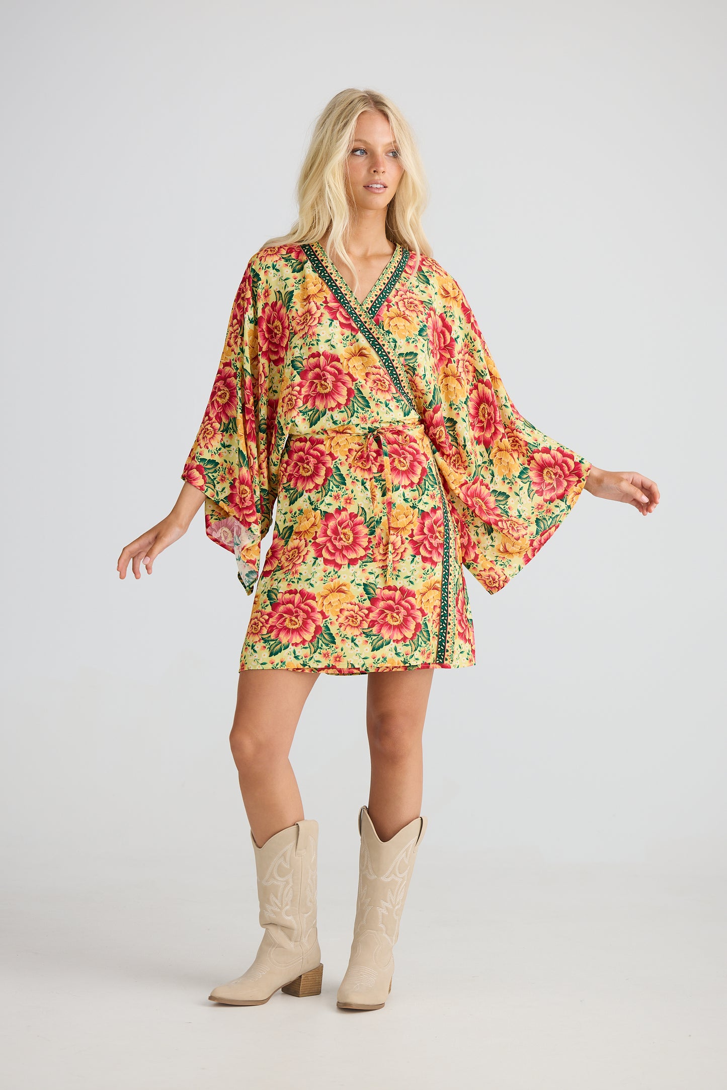 Yuki Wrap Mini Dress