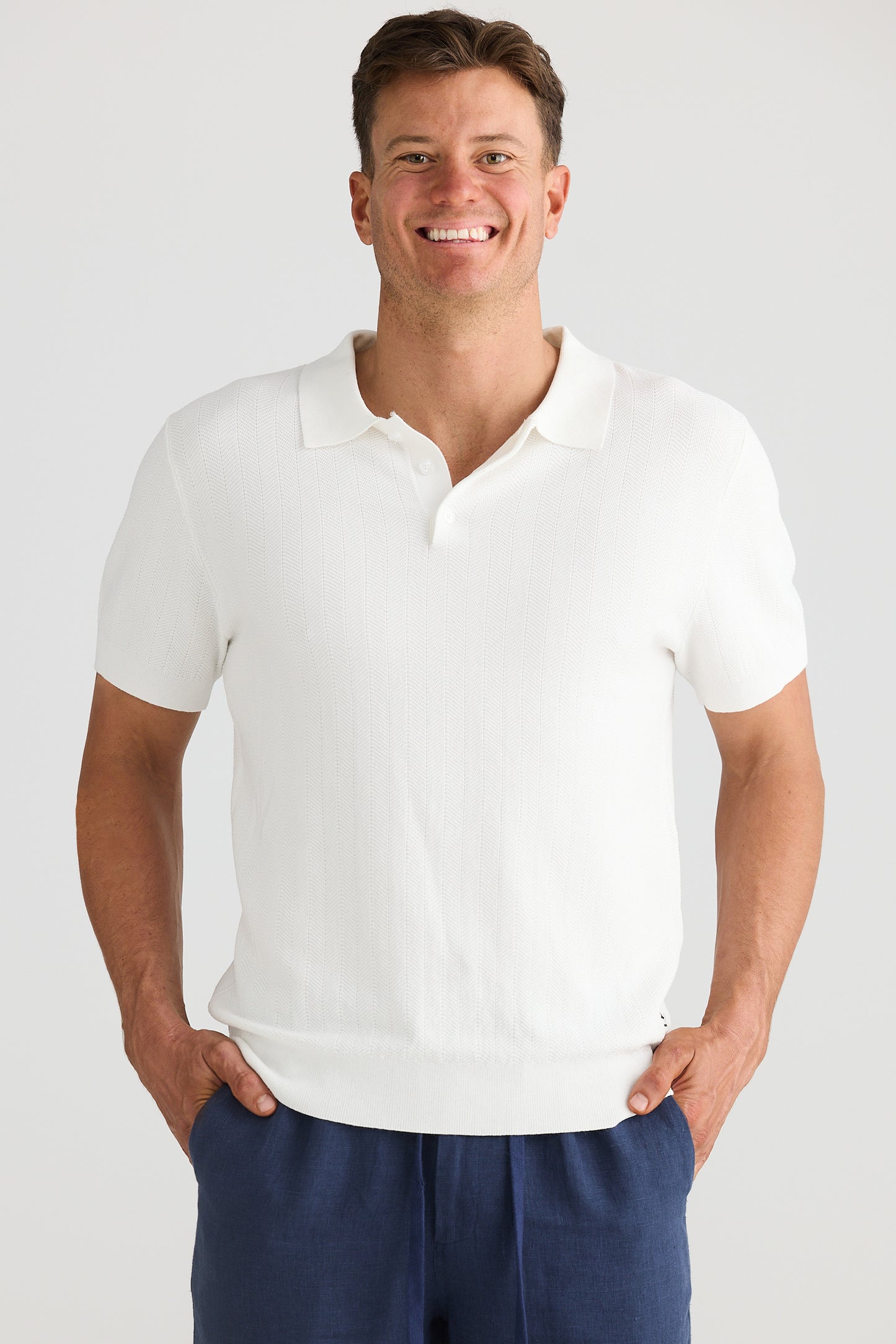 Ollie Cable Knit Polo
