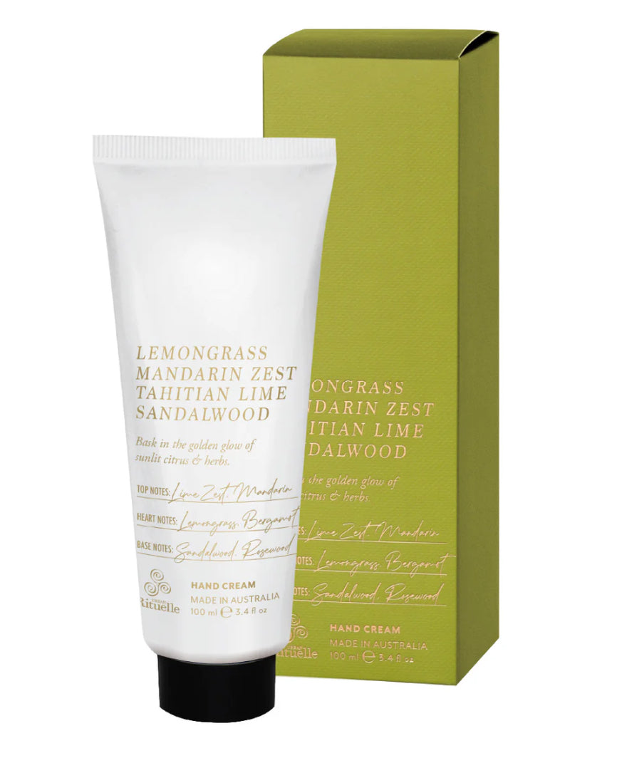 Lemongrass, Mandarin Zest, Tahitian Lime & Sandalwood Hand Cream 100ml