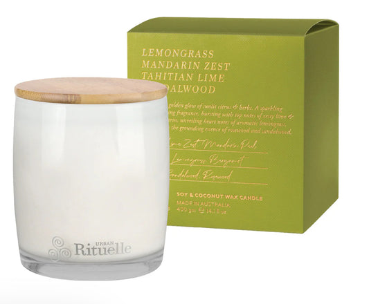 Lemongrass, Mandarin Zest, Tahitian Lime & Sandalwood Candle 400gm
