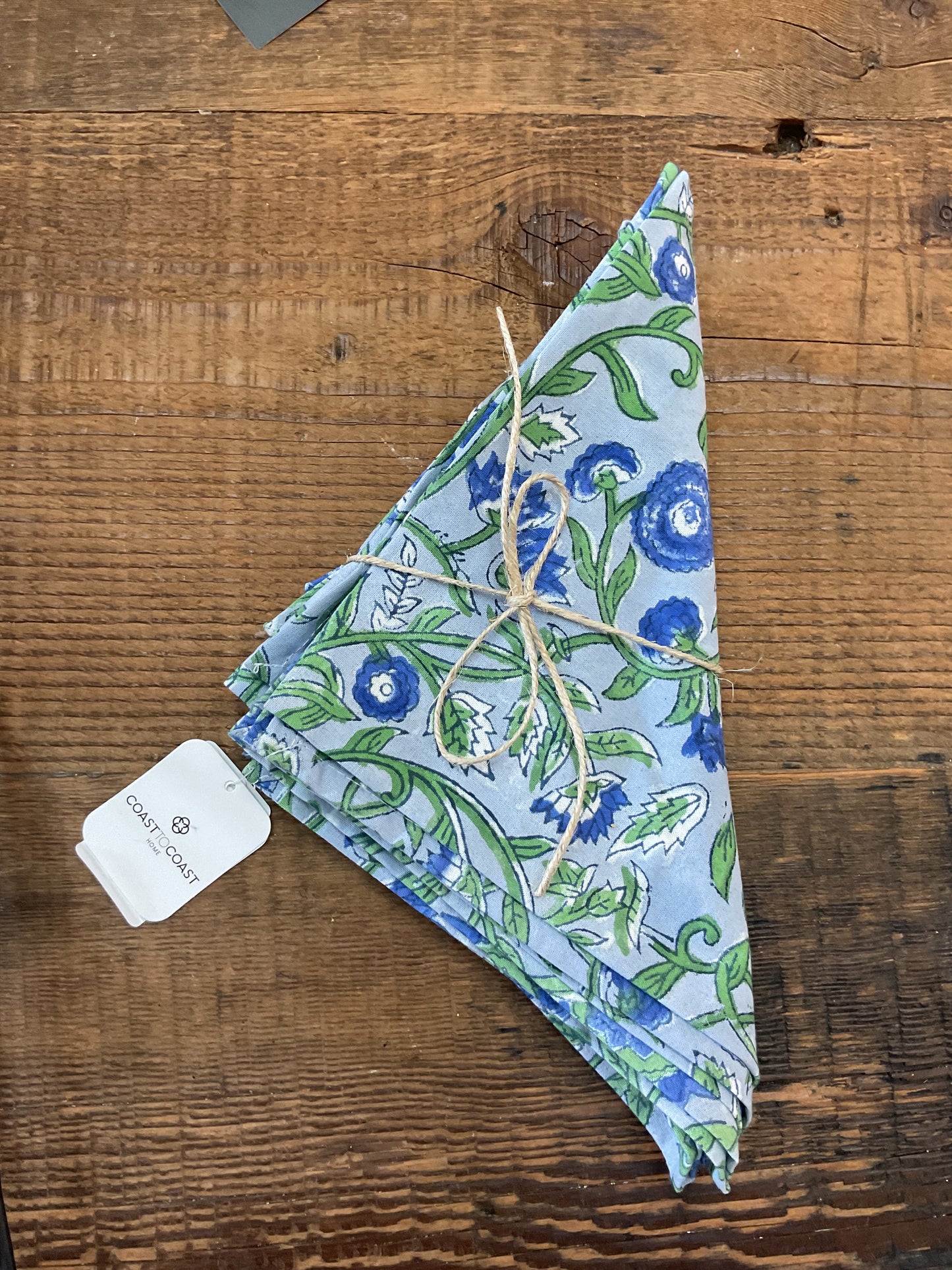 Anika cotton block napkins pk4