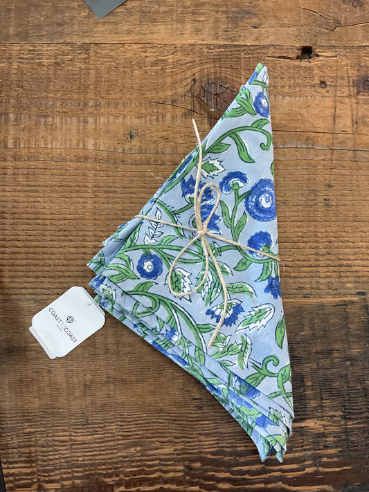 Anika cotton block napkins pk4