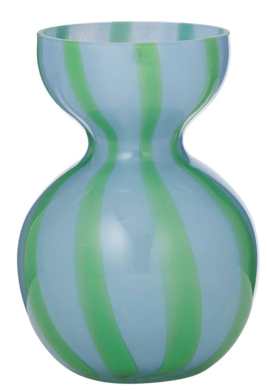 Bobbi Glass Vase 13x18cm Sky/emerald