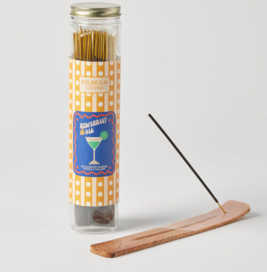 Redcurrant & Oak Scented 100pc Incense With Holder
