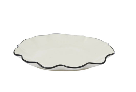 Winslow Ceramic Plate 14x2cm Ivory/Black