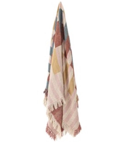 Lane throw, Brown, Recycled Cotton