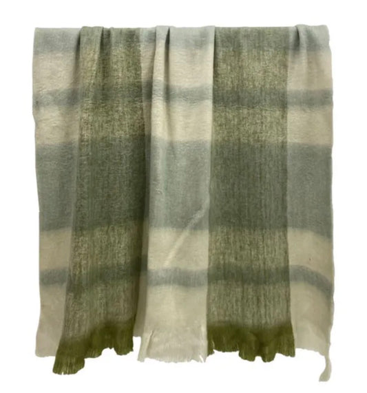 Watson Wool Blend Throw Blue/Green