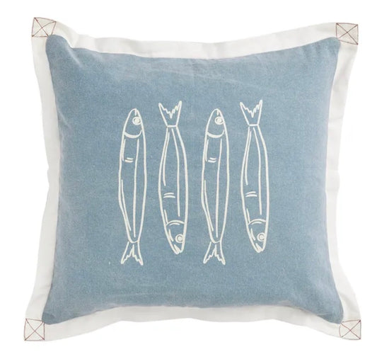Sardines Cotton Cushion Denim