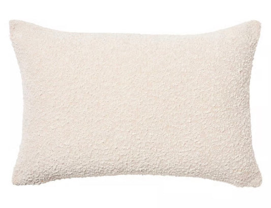 Boucle cream cushion