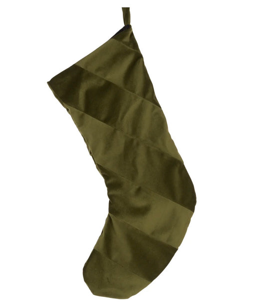 Luxe Green Velvet Stocking