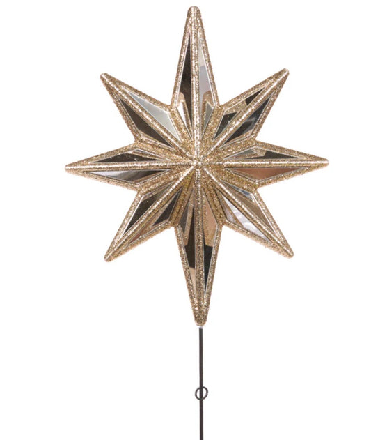 50cm Champagne Glittered Star Tree Topper