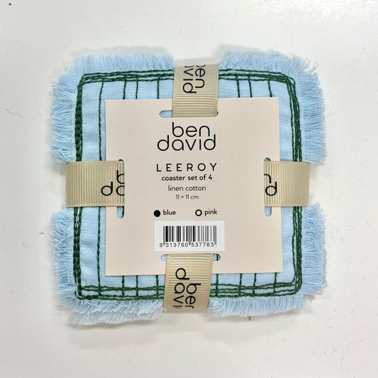 Leeroy Coaster Blue Set of 4