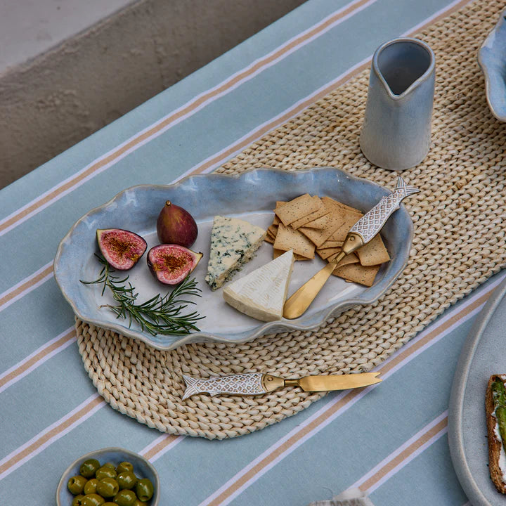 Marseille Wavy Blue Oval Dish