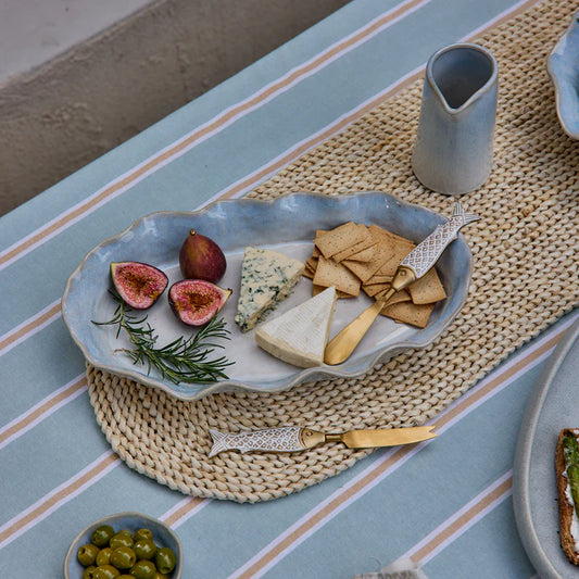 Marseille Wavy Blue Oval Dish