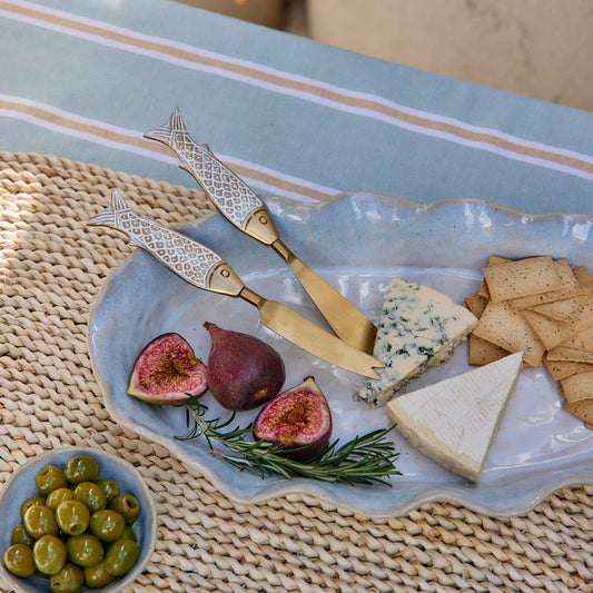 Seychelles Brass Fish Cheese Set
