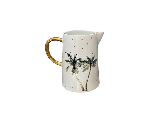 White Tropical Palm Med Jug