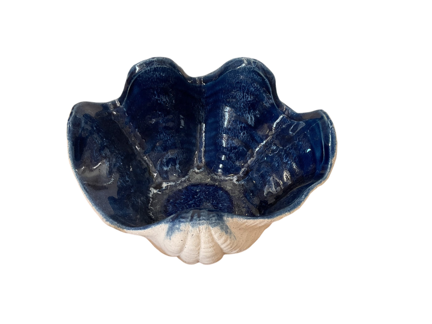 HAUGHTON STONE NAVY GLAZE CLAM BOWL