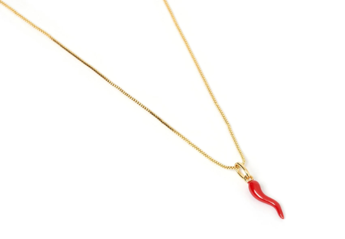 Cornicello Red Charm Necklace
