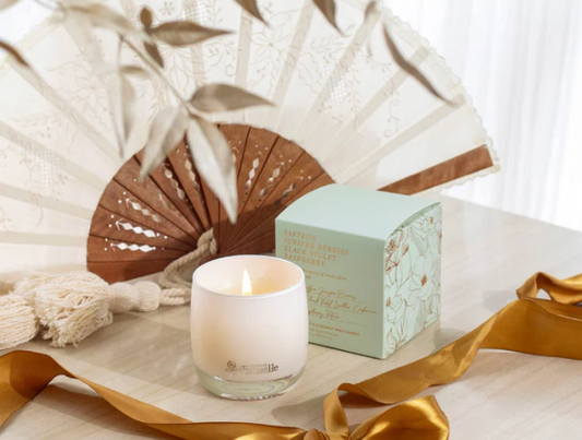 Saffron, Juniper Berries, Black Violet, Raspberry Scented Soy Candle | 400gm