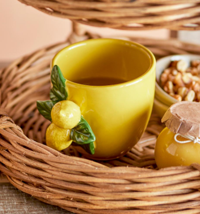 Limone Cup, Yellow, Stoneware