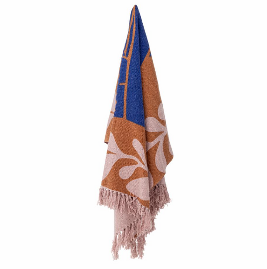 Atle Throw, Brown, Recycled Cotton The Atle Throw by Blooming