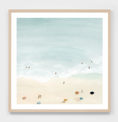 Bondi Beachscape Blue Print FRAMED 68x68