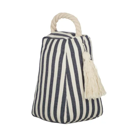 Royale Stripe Door Stop 13x13x21cm Navy