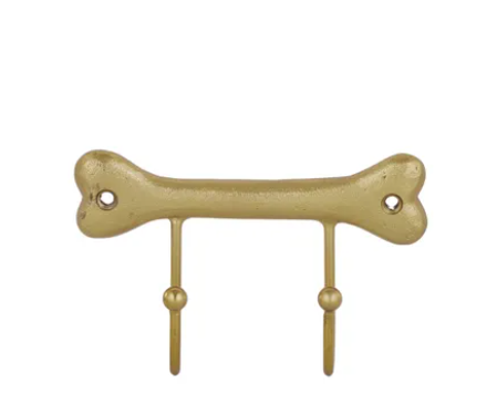 Bone Metal Wall Hook 9.5x15.5cm Gold